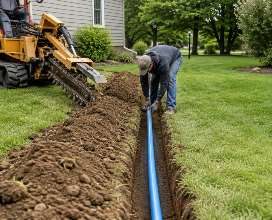 Trenching & Yard Line Work in St. Louis
